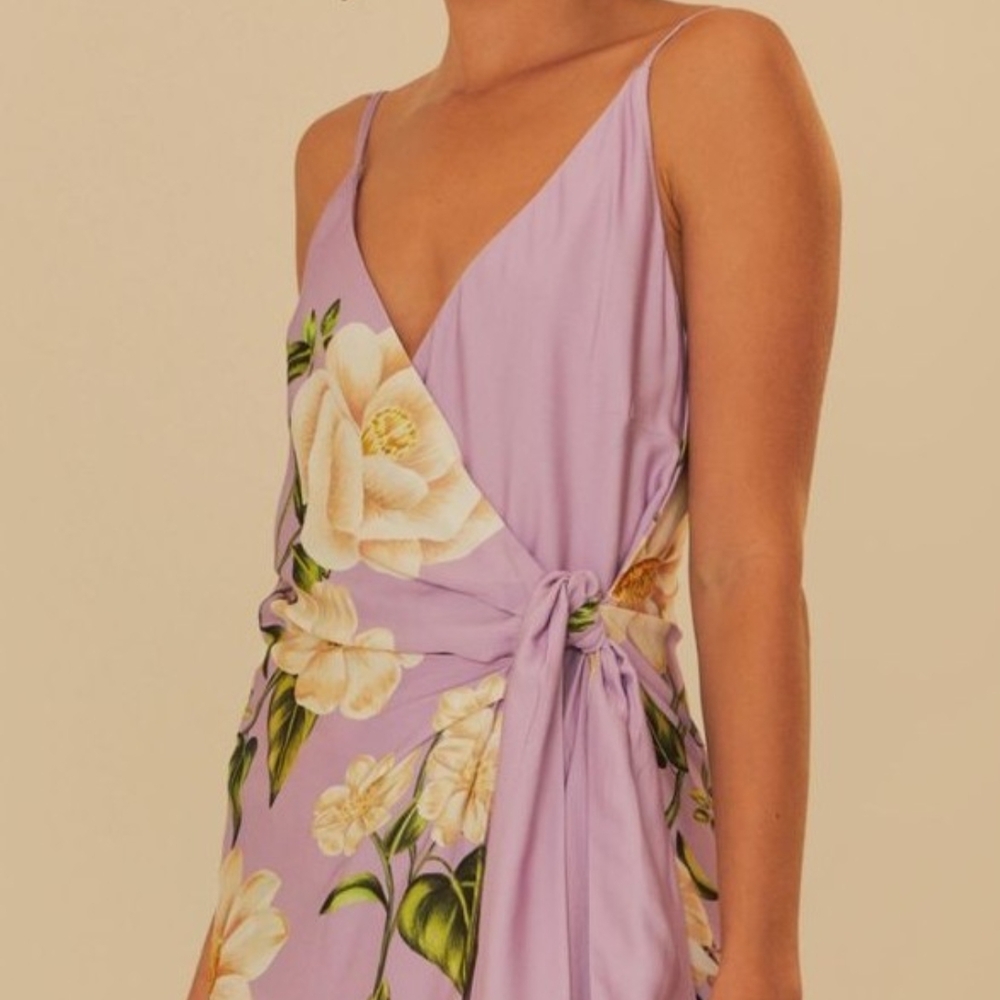 FARM Rio Lavender Floral Mini Dress - Picture 3 of 4